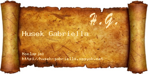 Husek Gabriella névjegykártya